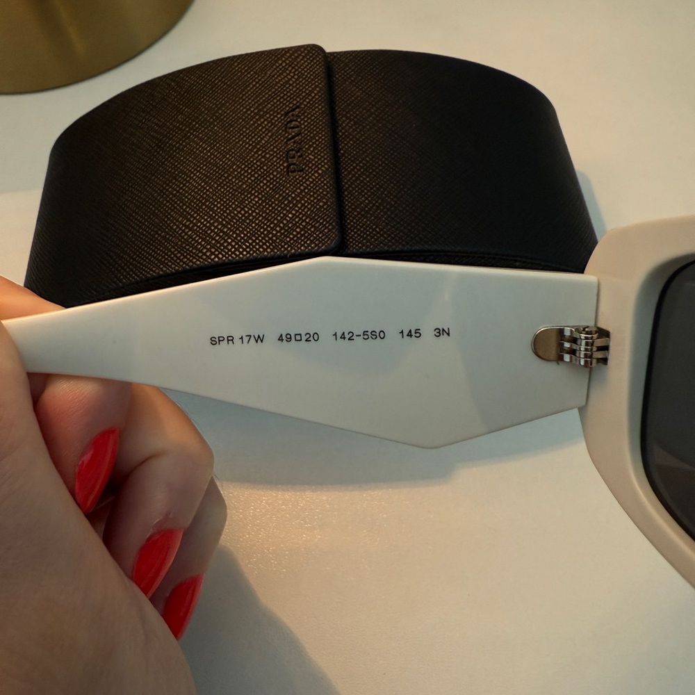 Prada Rectangular Sunglasses In White - image 4